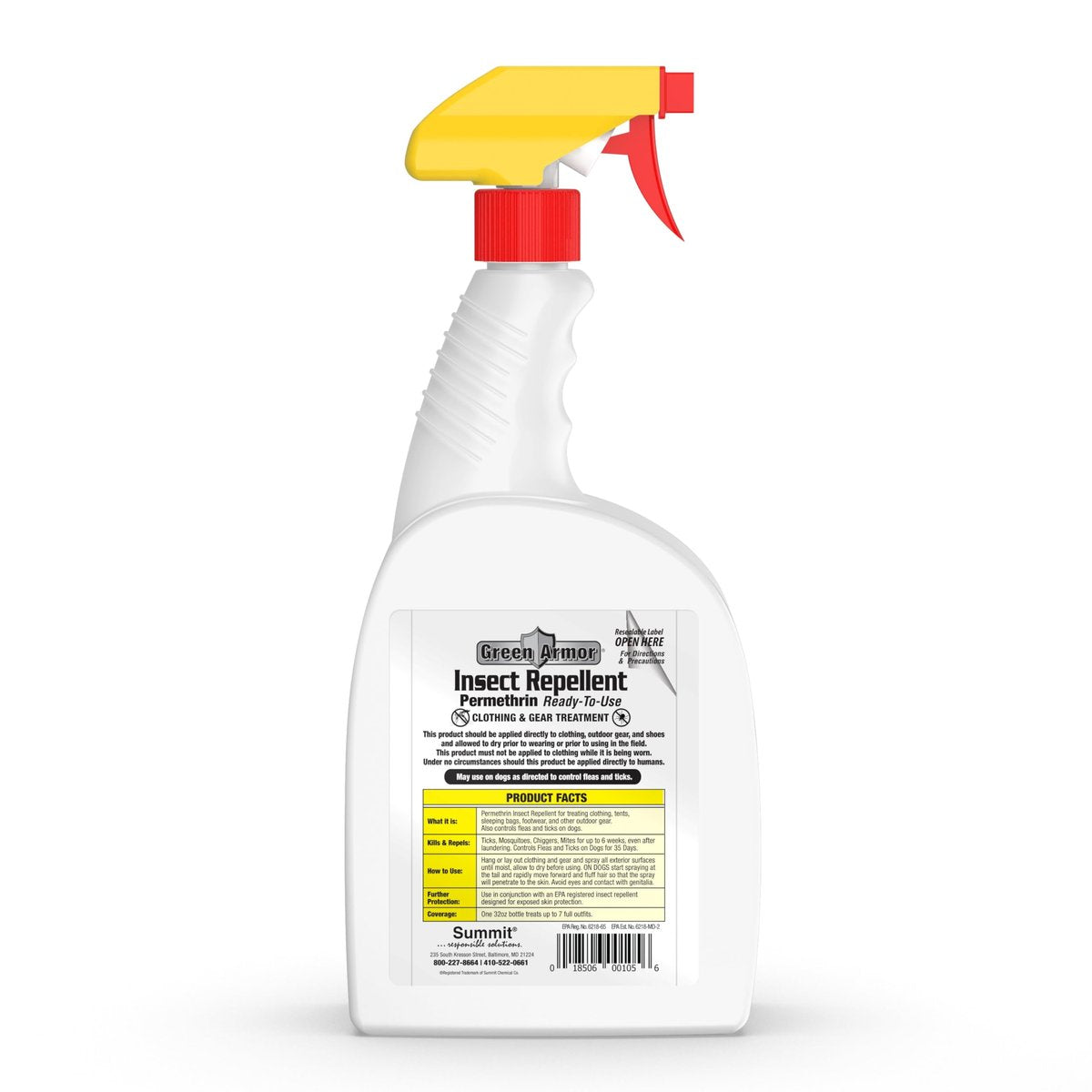 Green Armor Insektenschutz Permethrin Sprühflasche, 946 ml