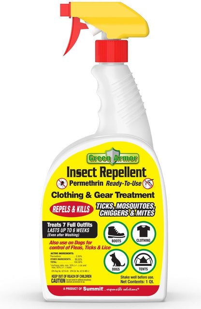 Green Armor Insektenschutz Permethrin Sprühflasche, 946 ml