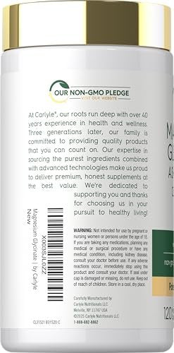 Carlyle Magnesium Glycinat mit Ashwagandha | 120 vegane Kapseln | Potentes Duo | Nahrungsergänzungsmittel