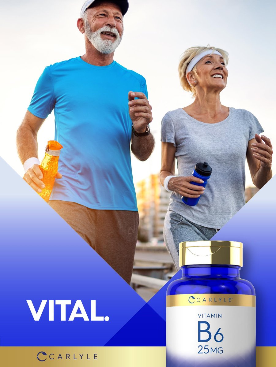 Carlyle Vitamin B6 25 mg | 250 Tabletten | Nahrungsergänzung für Frauen und Männer | als Pyridoxinhydrochlorid | Vegetarisch, Nicht-GVO, Glutenfrei