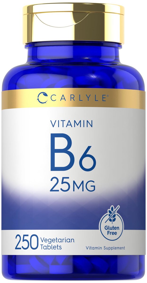 Carlyle Vitamin B6 25 mg | 250 Tabletten | Nahrungsergänzung für Frauen und Männer | als Pyridoxinhydrochlorid | Vegetarisch, Nicht-GVO, Glutenfrei