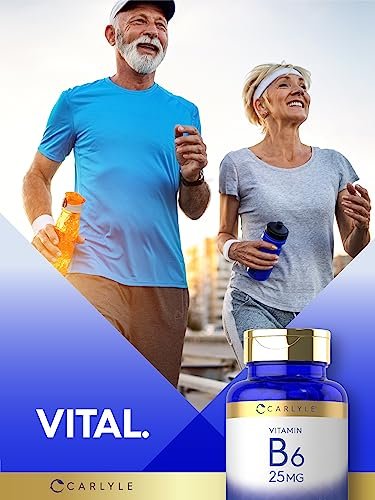 Carlyle Vitamin B6 25 mg | 250 Tabletten | Nahrungsergänzung für Frauen und Männer | als Pyridoxinhydrochlorid | Vegetarisch, Nicht-GVO, Glutenfrei