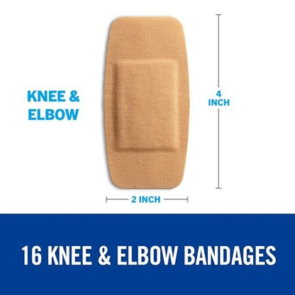 Nexcare Duo Bandagen DSA-16-CA für Knie und Ellenbogen, 16 Stück, hautfarben
