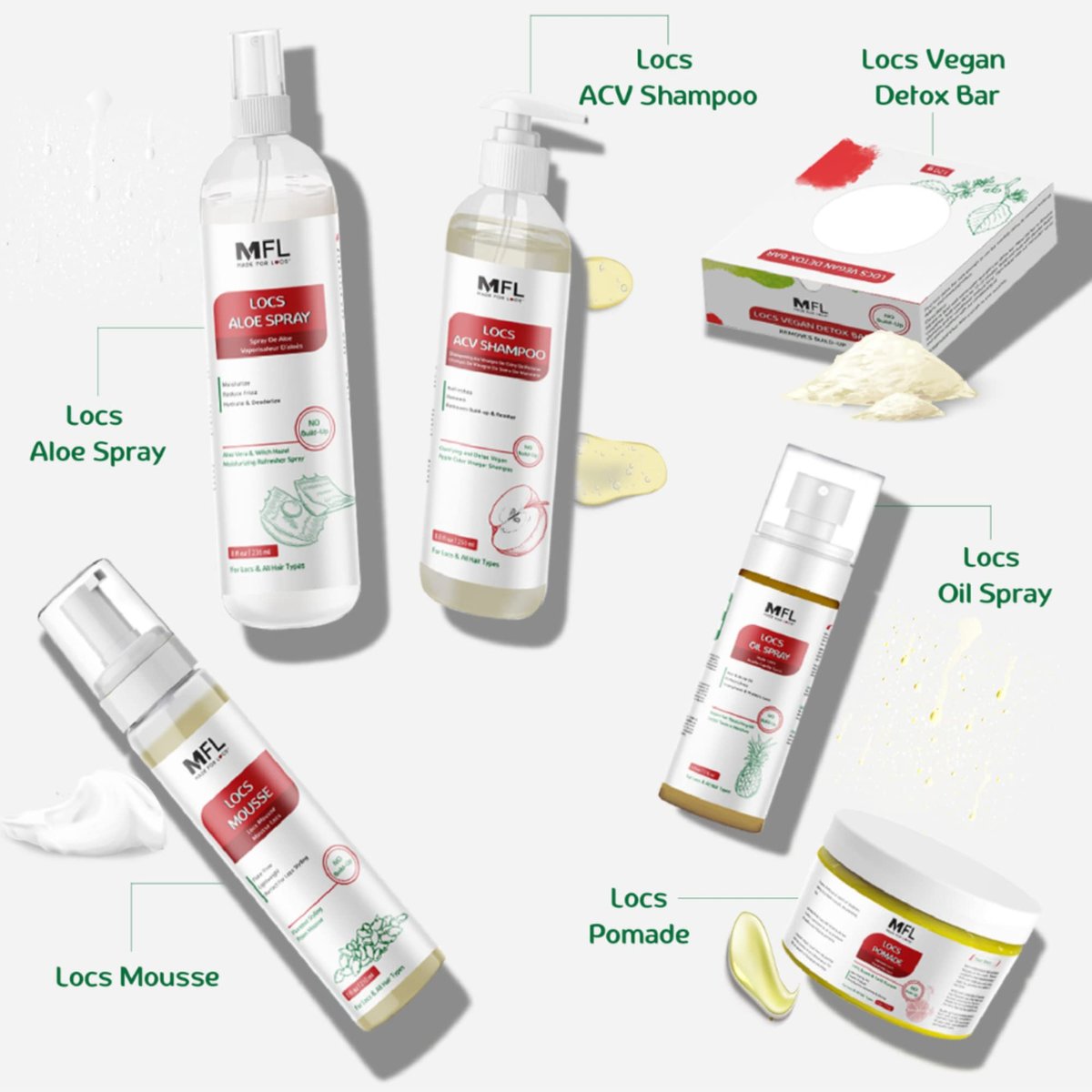 Locs Styling Flaxseed Mousse | Rückstandsfrei ohne weiße Flocken - Nicht klebrig | 200 ml