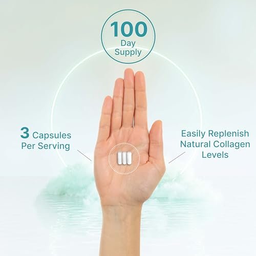 Multi-Kollagen-Pillen für Frauen & Männer mit Vitamin C, E & Biotin – 300 Kapseln – Typ I, II, III, V, X hydrolysierte Kollagenpeptide – 11-in-1 Formel mit Sägepalme, Bambus-Silica & Hyaluronsäure
