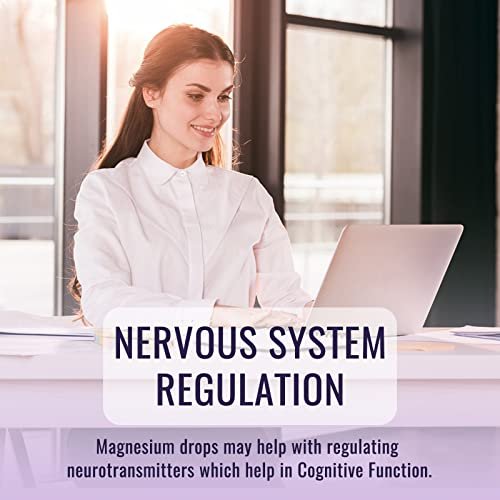 Magnesium Glycinat Supplement – Flüssige Magnesium Tropfen mit 500mg Magnesiumglycinat, Vitamin B6, Ashwagandha, L-Theanin, Kamille – Unterstützt Stressabbau, Knochen, Muskeln, Stimmung – Vegan