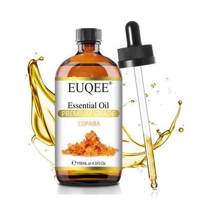 EUQEE Copaiba Öl 118 ml – Reines Copaiba ätherisches Öl mit Pipette für Diffuser, DIY Seife, Kerzenherstellung, Aromatherapie (4 fl oz)