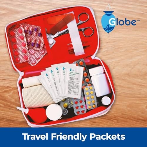 Globe Triple Antibiotische Salbe 25er Pack Einzelpackungen, Erste-Hilfe-Set für kleine Kratzer, Wunden, Schnitte und Verbrennungen, beugt Infektionen vor, Wirkstoffe vergleichbar mit führender Marke, Reisegröße, 0,9 g