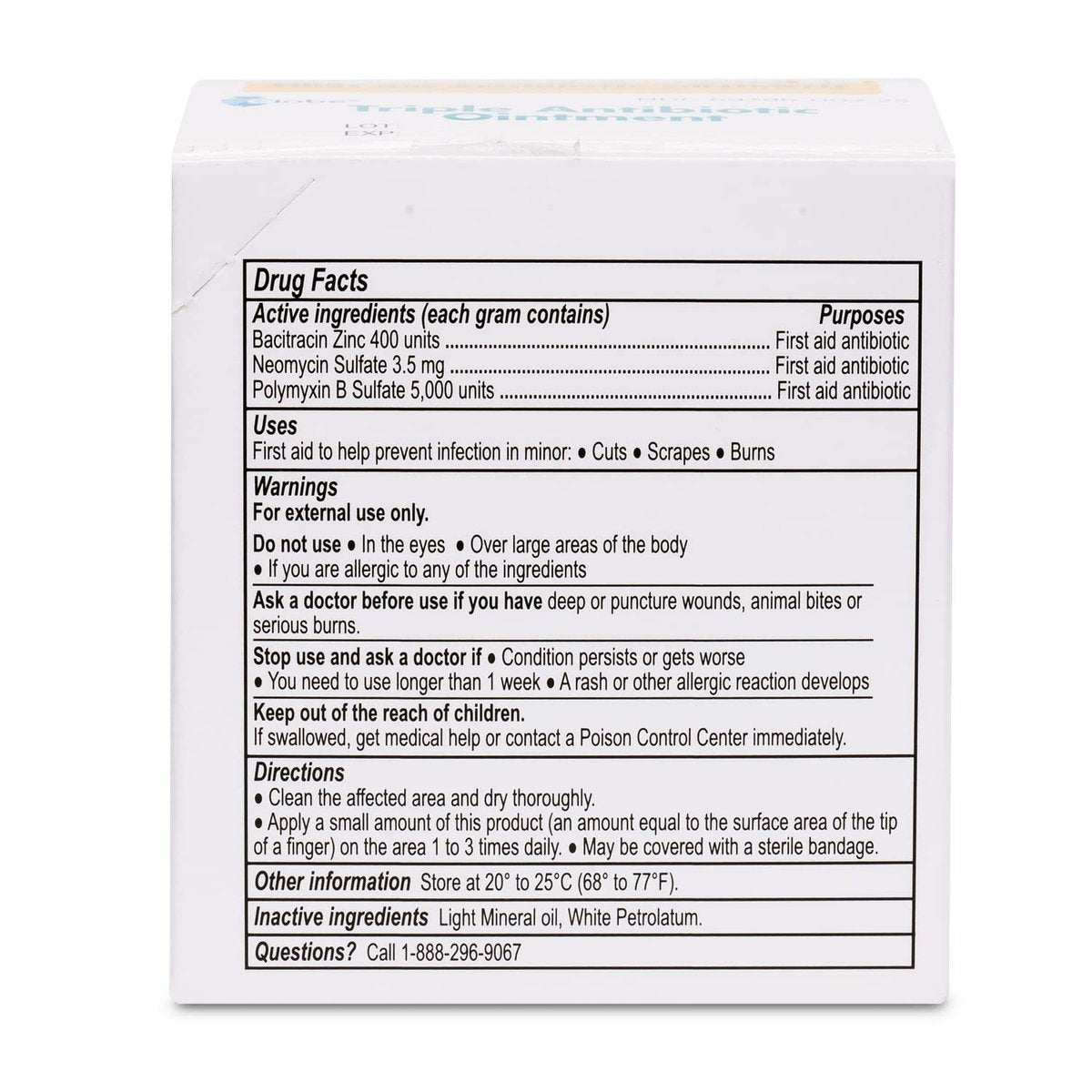 Globe Triple Antibiotische Salbe 25er Pack Einzelpackungen, Erste-Hilfe-Set für kleine Kratzer, Wunden, Schnitte und Verbrennungen, beugt Infektionen vor, Wirkstoffe vergleichbar mit führender Marke, Reisegröße, 0,9 g