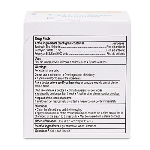 Globe Triple Antibiotische Salbe 25er Pack Einzelpackungen, Erste-Hilfe-Set für kleine Kratzer, Wunden, Schnitte und Verbrennungen, beugt Infektionen vor, Wirkstoffe vergleichbar mit führender Marke, Reisegröße, 0,9 g