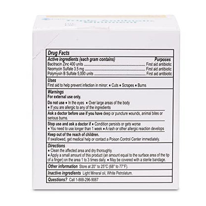 Globe Triple Antibiotische Salbe 25er Pack Einzelpackungen, Erste-Hilfe-Set für kleine Kratzer, Wunden, Schnitte und Verbrennungen, beugt Infektionen vor, Wirkstoffe vergleichbar mit führender Marke, Reisegröße, 0,9 g