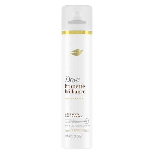 Dove Advanced Trockenshampoo Brunette Brillance – Erfrische und belebe dein Haar ohne Wasser mit einem Hauch von Braunton, 207 ml