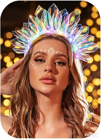 EARENT Leuchtendes Stirnband – Neon-Stirnband für Rave-Outfits für Frauen