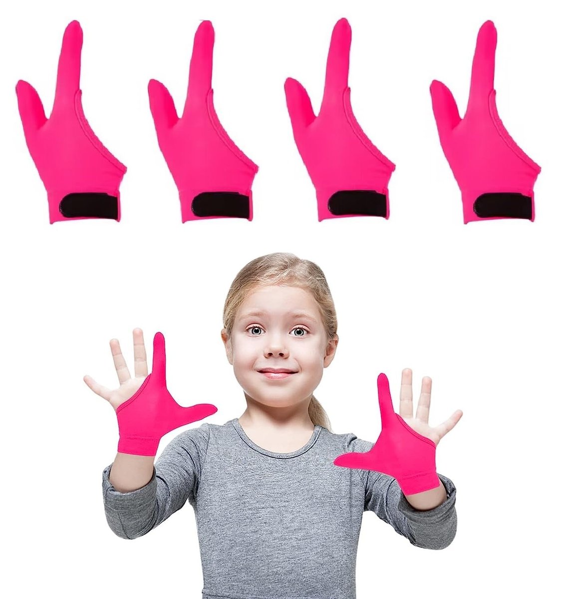 4er-Set Anti-Daumenlutschen Handschuhe für Kinder – Kauschutz-Handschuhe gegen Nägelkauen und Fingerbeißen – Alter 5-12 Jahre