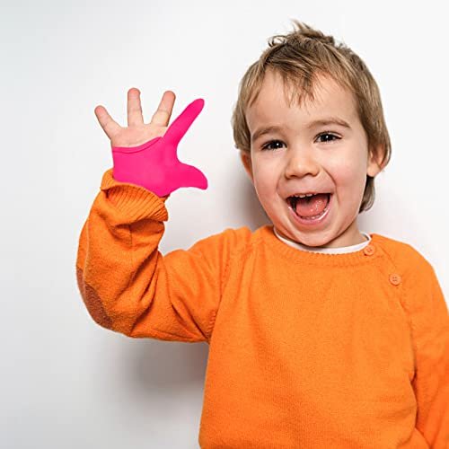 4er-Set Anti-Daumenlutschen Handschuhe für Kinder – Kauschutz-Handschuhe gegen Nägelkauen und Fingerbeißen – Alter 5-12 Jahre