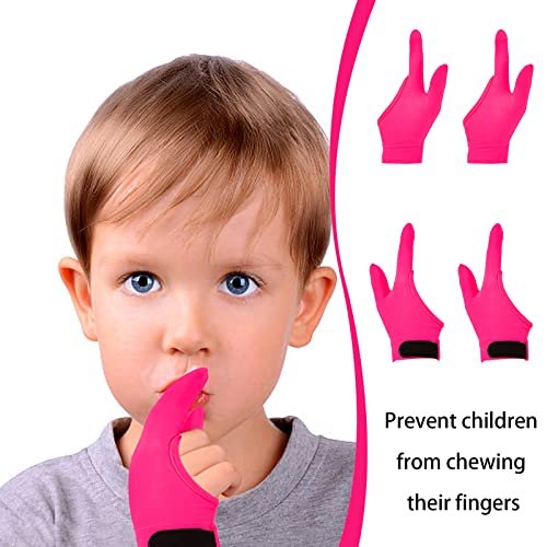 4er-Set Anti-Daumenlutschen Handschuhe für Kinder – Kauschutz-Handschuhe gegen Nägelkauen und Fingerbeißen – Alter 5-12 Jahre