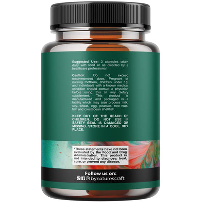 Natures Craft Pankreatin-Verdauungsenzyme für die Darmgesundheit – Verdauungsenzyme für Frauen und Männer mit Protease, Lipase und Amylase – gegen Blähungen, für Magen, Fett-, Kohlenhydrat- und Proteinverdauung – 60 Kapseln