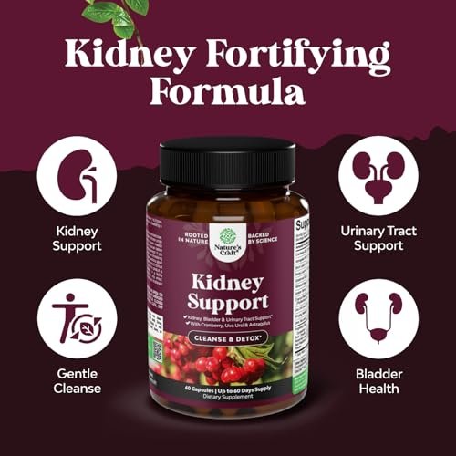 Fortschrittliche Nierenunterstützung – Nierenreinigung & Detox mit Cranberry-Extrakt, Bärentraube, Brennnessel & Astragalus – 60 Kapseln