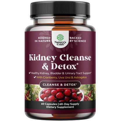 Fortschrittliche Nierenunterstützung – Nierenreinigung & Detox mit Cranberry-Extrakt, Bärentraube, Brennnessel & Astragalus – 60 Kapseln