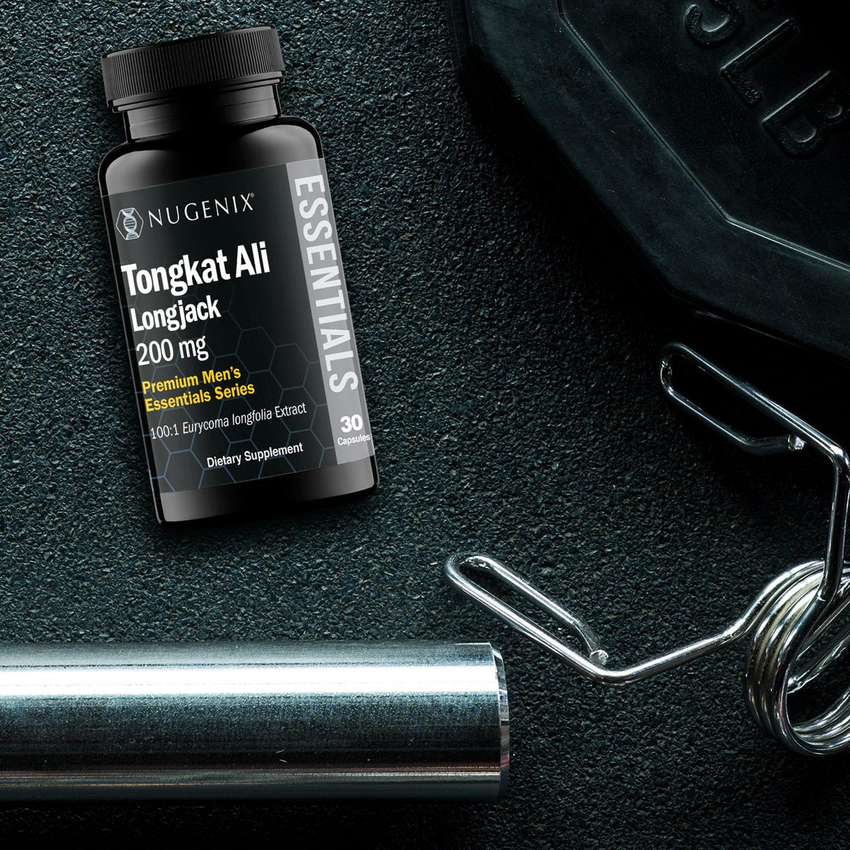 Nugenix Essentials Tongkat Ali für Männer – Unterstützung für die Männergesundheit, Longjack Eurycoma Longifolia Extrakt, 30 Kapseln