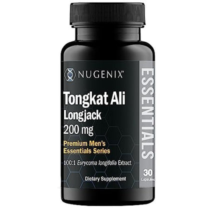 Nugenix Essentials Tongkat Ali für Männer – Unterstützung für die Männergesundheit, Longjack Eurycoma Longifolia Extrakt, 30 Kapseln