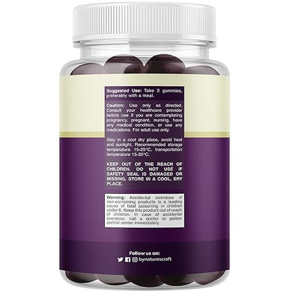 Extra starke Eisen Gummibärchen für Frauen und Männer - 45 mg pro Portion, kaubare Nahrungsergänzung mit Vitamin C für höhere Aufnahme, vegan, ohne künstliche Aromen - 60 Stück