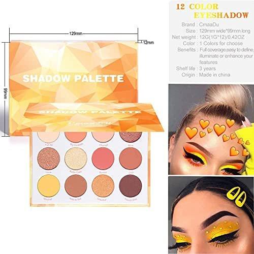 Glitter Lidschatten Palette Pro 12 Farben – Pigmentierte, schimmernde Lidschatten – wasserfest, langanhaltend – Makeup-Set für Frauen und Mädchen