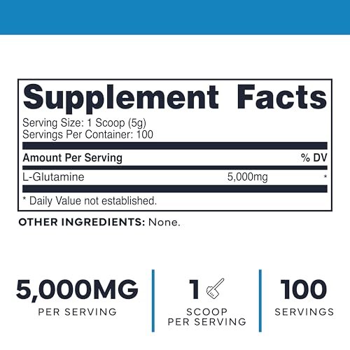 Type Zero L-Glutamin-Pulver (500 g) – 3-Monats-Vorrat reines L-Glutamin, vegan, glutenfrei, ohne Füllstoffe