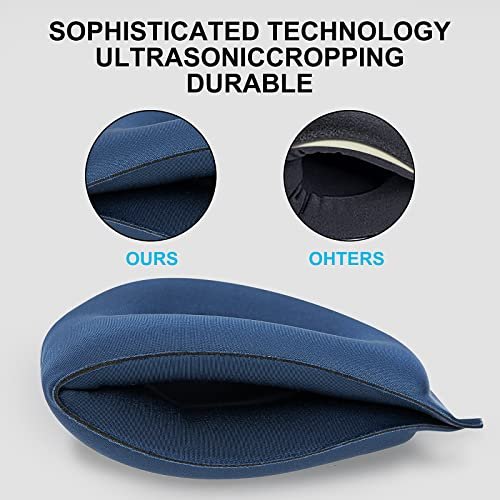 ALASKA BEAR 100% Blackout Schlafmaske – Bequeme 3D Kontur-Augenmaske mit Null Druck auf Augenlidern & Wimpern, Inklusive Ohrstöpsel, A1 Haze Blue