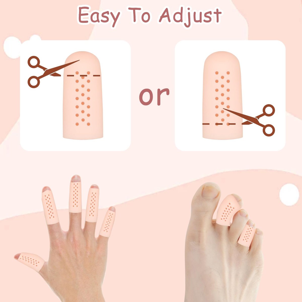 16 Stück Gel-Fingerlinge mit Belüftungslöchern, Atmungsaktive Fingerkuppenschutz-Fingerlinge für Wunden, rissige Finger, Fingerkappen, Handschuhe, Fingerschutz