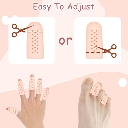 16 Stück Gel-Fingerlinge mit Belüftungslöchern, Atmungsaktive Fingerkuppenschutz-Fingerlinge für Wunden, rissige Finger, Fingerkappen, Handschuhe, Fingerschutz