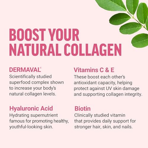 Force Factor Kollagen-Boosting Superfoods – Veganer Kollagen-Booster für Frauen mit Biotin, Hyaluronsäure und Vitamin C – Für Haut, Haare, Nägel und Gelenke – Tropische Frucht – 60 weiche Kautabletten