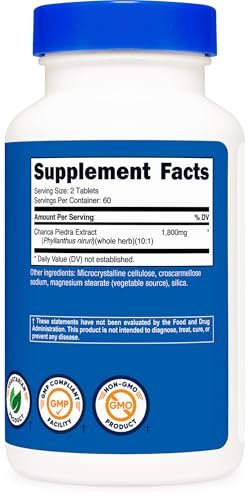 Nutricost Chanca Piedra Extrakt - Steinbrecher - 120 Tabletten, 1800 mg pro Portion, 60 Portionen pro Flasche
