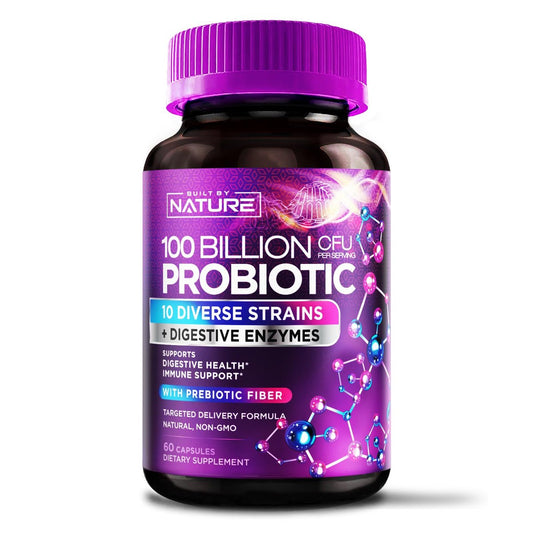 100 Milliarden KBE Probiotikum – Tägliches Verdauungs-Gesundheitspräparat für Männer & Frauen – Lactobacillus acidophilus, Bifidobacterium & Präbiotika – Non-GMO, gluten- & laktosefrei, lagerstabil – 60 Kapseln