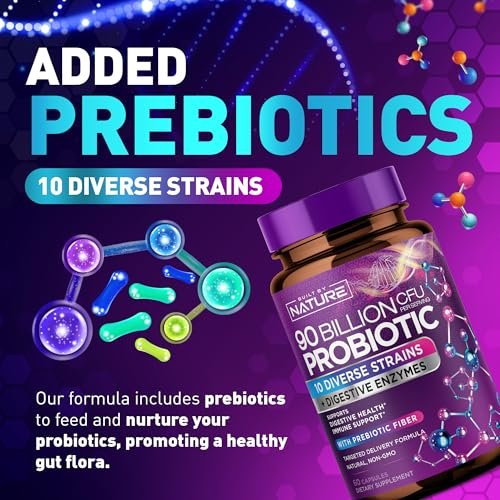 100 Milliarden KBE Probiotikum – Tägliches Verdauungs-Gesundheitspräparat für Männer & Frauen – Lactobacillus acidophilus, Bifidobacterium & Präbiotika – Non-GMO, gluten- & laktosefrei, lagerstabil – 60 Kapseln