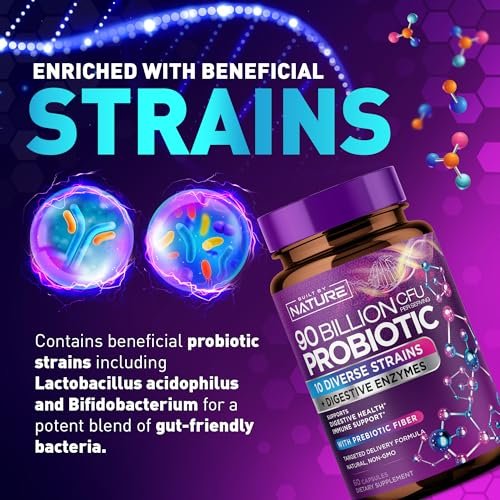 100 Milliarden KBE Probiotikum – Tägliches Verdauungs-Gesundheitspräparat für Männer & Frauen – Lactobacillus acidophilus, Bifidobacterium & Präbiotika – Non-GMO, gluten- & laktosefrei, lagerstabil – 60 Kapseln