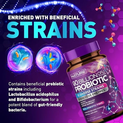 100 Milliarden KBE Probiotikum – Tägliches Verdauungs-Gesundheitspräparat für Männer & Frauen – Lactobacillus acidophilus, Bifidobacterium & Präbiotika – Non-GMO, gluten- & laktosefrei, lagerstabil – 60 Kapseln