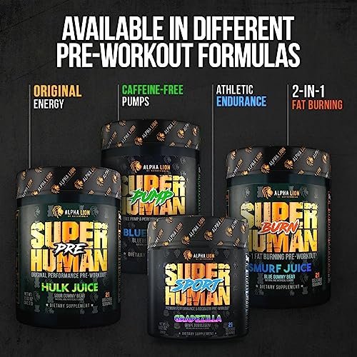 ALPHA LION Core Pre-Workout Pulver mit Kreatin, Beta-Alanin, L-Citrullin & Tri-Quellen-Koffein für langanhaltende Energie (30 Portionen, Fruchtpunsch-Geschmack)