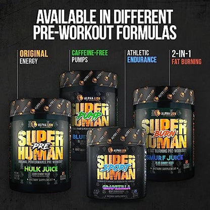 ALPHA LION Core Pre-Workout Pulver mit Kreatin, Beta-Alanin, L-Citrullin & Tri-Quellen-Koffein für langanhaltende Energie (30 Portionen, Fruchtpunsch-Geschmack)