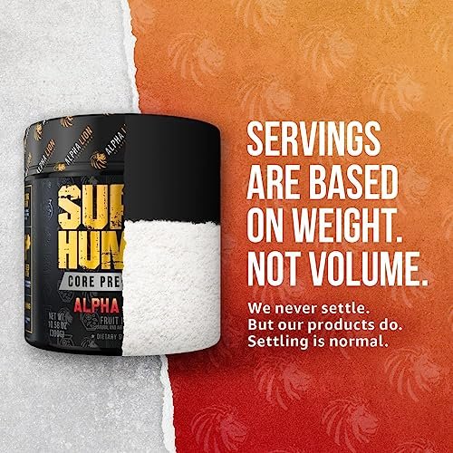ALPHA LION Core Pre-Workout Pulver mit Kreatin, Beta-Alanin, L-Citrullin & Tri-Quellen-Koffein für langanhaltende Energie (30 Portionen, Fruchtpunsch-Geschmack)