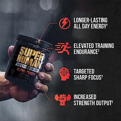ALPHA LION Core Pre-Workout Pulver mit Kreatin, Beta-Alanin, L-Citrullin & Tri-Quellen-Koffein für langanhaltende Energie (30 Portionen, Fruchtpunsch-Geschmack)