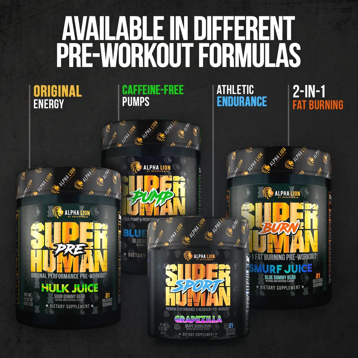 ALPHA LION Core Pre-Workout mit Kreatin, Beta-Alanin, L-Citrullin & Triple-Coffein – 30 Portionen, Blaue Himbeere