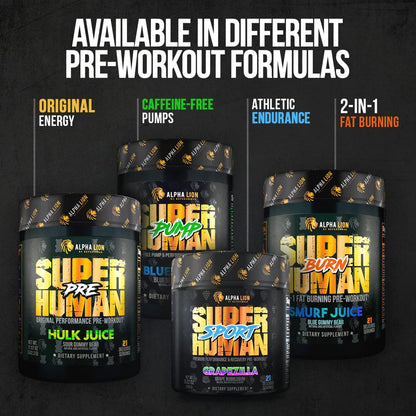 ALPHA LION Core Pre-Workout mit Kreatin, Beta-Alanin, L-Citrullin & Triple-Coffein – 30 Portionen, Blaue Himbeere