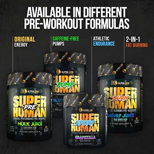 ALPHA LION Core Pre-Workout mit Kreatin, Beta-Alanin, L-Citrullin & Triple-Coffein – 30 Portionen, Blaue Himbeere