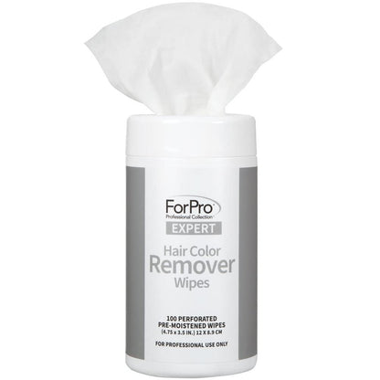 ForPro Professional Collection Expert Hair Color Remover Wipes – 100 vorgfeuchtete Tücher, hypoallergen, nicht reizend, frischer Duft