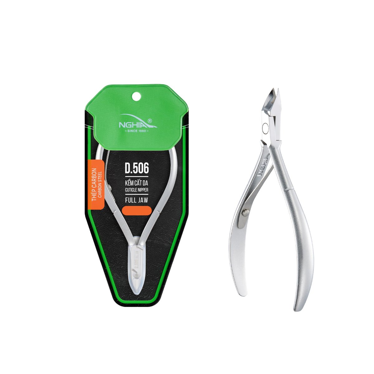 Premium Hartstahl Nagelhautzange D-506 – Präzise Nageltechnikzange mit grauer Vollbacke und einfacher Feder