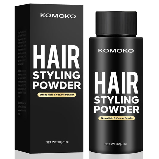 Komoko Haarstyling-Puder für Männer (20 g) – Sofortige Volumenverstärkung, matter Finish-Textur, starker Halt für natürlichen Look