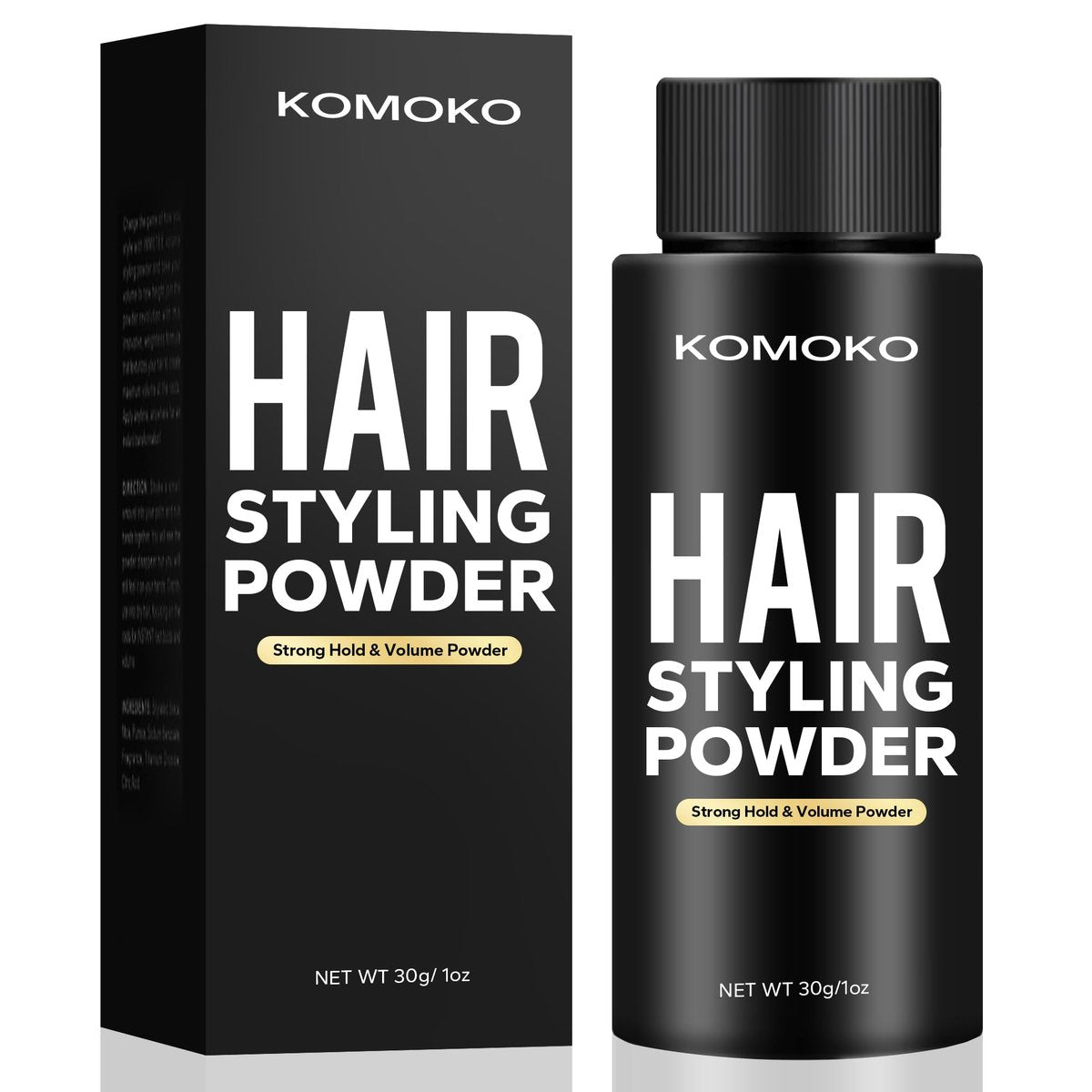 Komoko Haarstyling-Puder für Männer (20 g) – Sofortige Volumenverstärkung, matter Finish-Textur, starker Halt für natürlichen Look