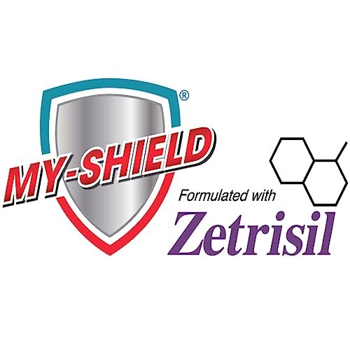 My-Shield Desinfizierende Handtücher – Reisegröße – 20 Tücher (4er-Pack) – Alkoholfrei, Lang anhaltender Schutz, Tötet 99,9 % der Keime, Pflegt mit Aloe Vera, Formuliert mit Zetrisil