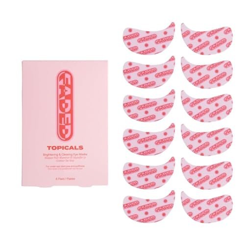 Topicals Faded Brightening Under Eye Masks – Augenpads zum Abschwellen, Hydratisieren, Aufhellen und Kühlen – Reduziert dunkle Augenringe und feine Linien – Mit Kojisäure, Koffein und Niacinamid (6 Stück)